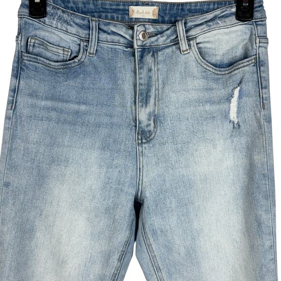 Altar'd State Vervet SZ 30 Jeans Distressed Stretch Hi-Rise Light Wash Zip-Fly - Picture 2 of 11